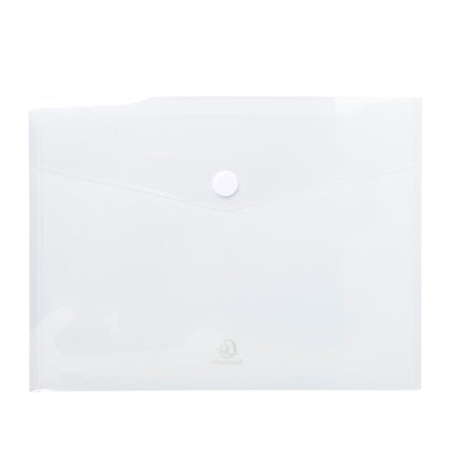 Busta a tasca con chiusura in velcro - PPL - 24 x 32 cm - trasparente - Exacompta