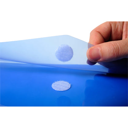 Busta a tasca con chiusura in velcro - PPL - 24 x 32 cm - blu/trasparente - Exacompta