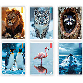 Maxiquaderno Animal fantasia - A4 - 1 rigo c/margine - 40+2 fogli - 80gr - BM