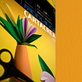 Cartoncino CartaCrea - 35 x 50 cm - 220 gr - aragosta - Fabriano - blister 10 fogli