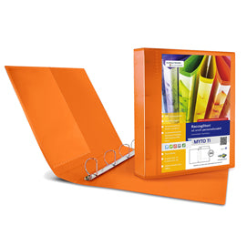 Raccoglitore personalizzabile Myto TI - 22 x 30 cm - 4 anelli a D 30 mm - dorso 4 cm - arancio - Sei Rota