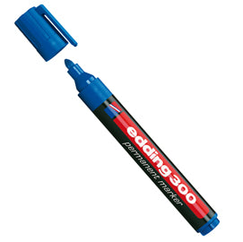Marcatore permanente 300 - punta conica - da 1,5 a 3 mm - blu - Edding