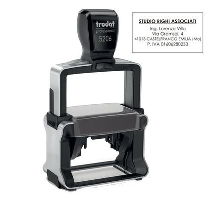 Timbro Professional 5206 - personalizzabile - 56 x 33 mm - 8 righe - autoinchiostrante - Trodat