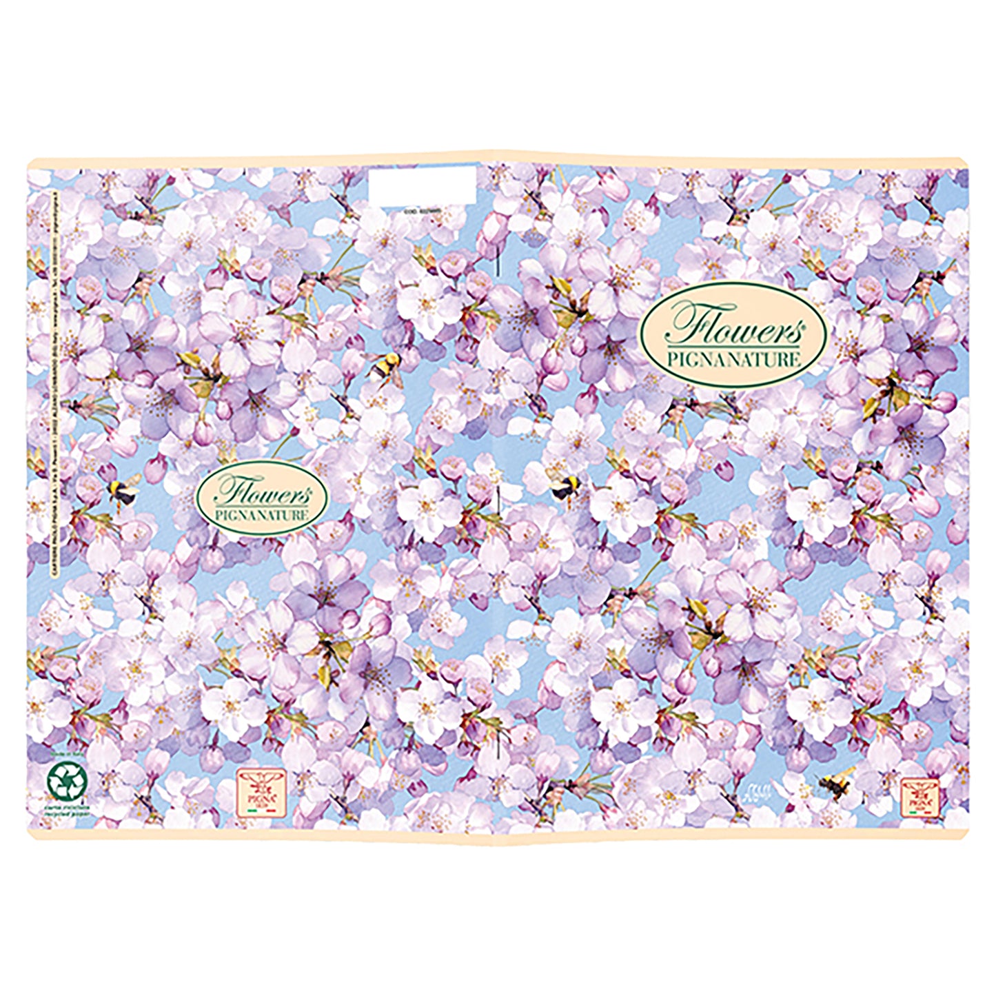Maxiquaderno Nature Flowers - A4 - 1 rigo - 42 fogli - 80 gr - Pigna