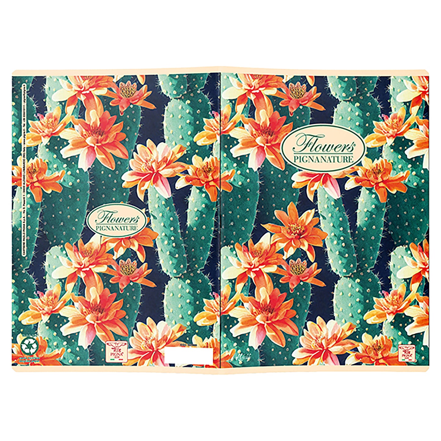 Maxiquaderno Nature Flowers - A4 - 1 rigo - 42 fogli - 80 gr - Pigna