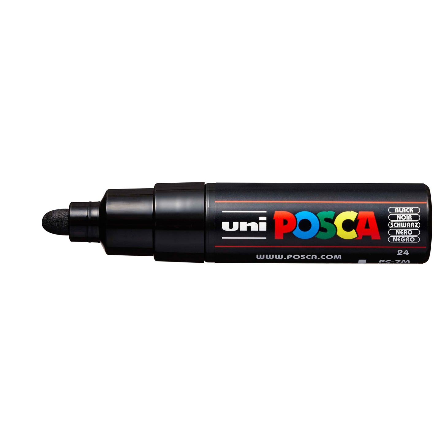 Marcatore a base d'acqua Uni Posca  PC7M - punta tonda large 4,5 mm-5,5mm - nero - Uni mitsubishi