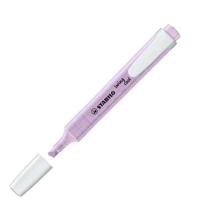 Evidenziatore Swing Cool Pastel - punta a scalpello - tratto 1 - 4 mm - colori assortiti - Stabilo - astuccio 4 pezzi