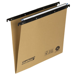 Cartella sospesa Cartesio Eco-logica - cassetto - 33 cm - fondo V - 31,3 x 25 cm - avana - Bertesi