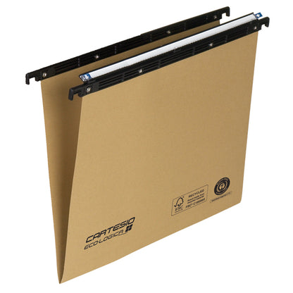 Cartella sospesa Cartesio Eco-logica - cassetto - 39 cm - fondo V - 37 x 25 cm - avana - Bertesi