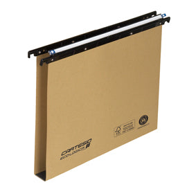 Cartella sospesa Cartesio Eco-logica - cassetto - 39 cm - fondo U - 37 x 25 cm - avana - Bertesi