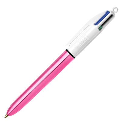 Penna sfera scatto multifunzione 4 Colours Shine - punta 1,0 mm - fusto colori assortiti - Bic - scatola 12 pezzi