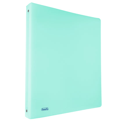 Raccoglitore Pastel - 22 x 30 cm - 4 anelli tondi 30 mm - PP - celeste - Favorit