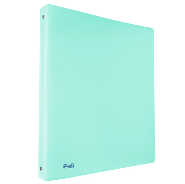 Raccoglitore Pastel - 22 x 30 cm - 4 anelli tondi 30 mm - PP - celeste - Favorit