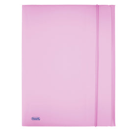 Cartella 3 lembi con elastico Pastel - 24 x 33cm - dorso 1 cm - PP - glicine - Favorit