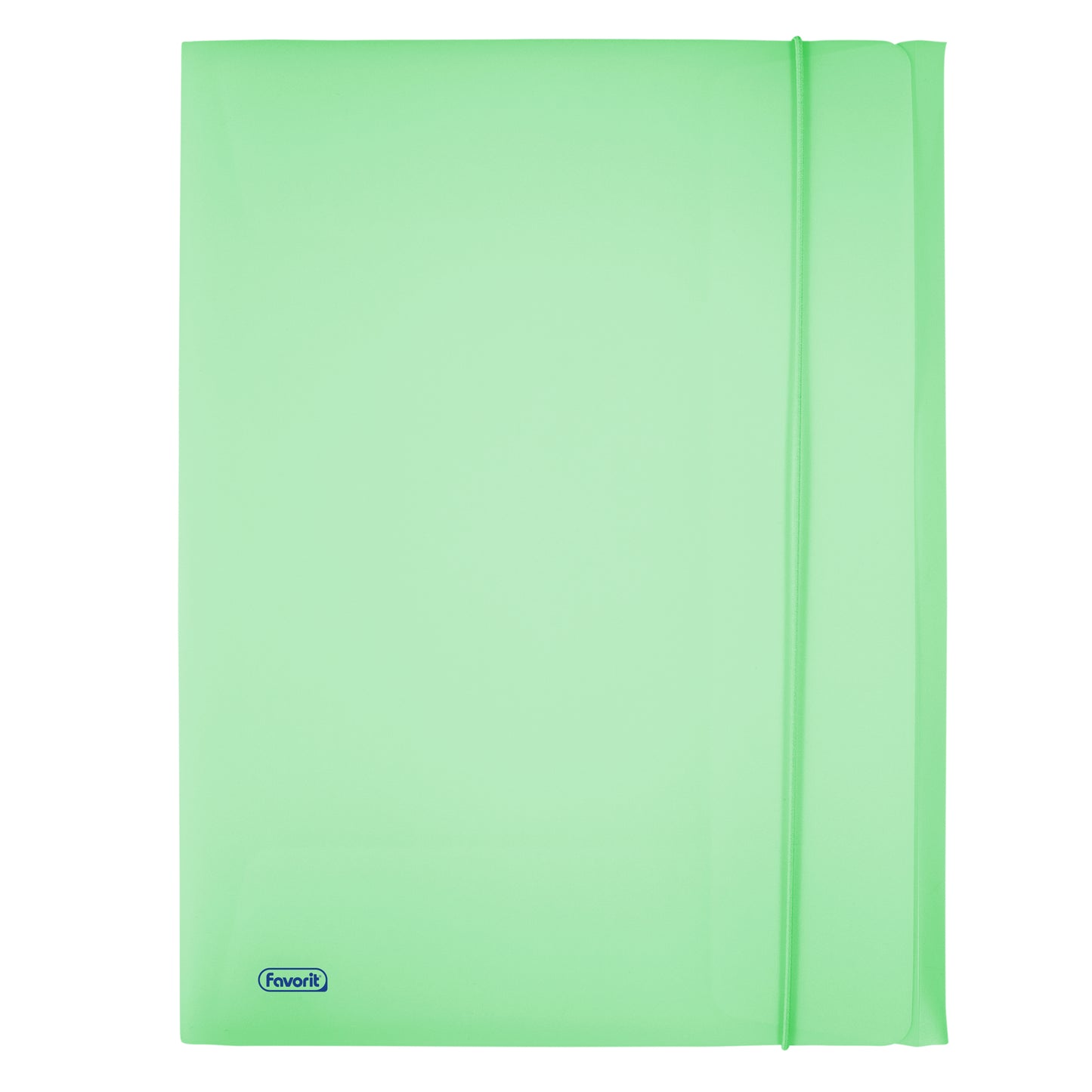 Cartella 3 lembi con elastico Pastel - 24 x 33cm - dorso 1 cm - PP - smeraldo - Favorit