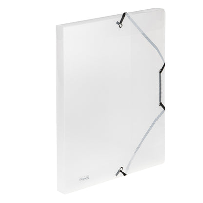 Cartella 3 lembi con elastico angolare Lumina - 24 x 32cm - dorso 2,5 cm - PP - trasparente - Favorit