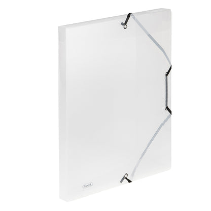 Cartella 3 lembi con elastico angolare Lumina - 24 x 32cm - dorso 2,5 cm - PP - trasparente - Favorit