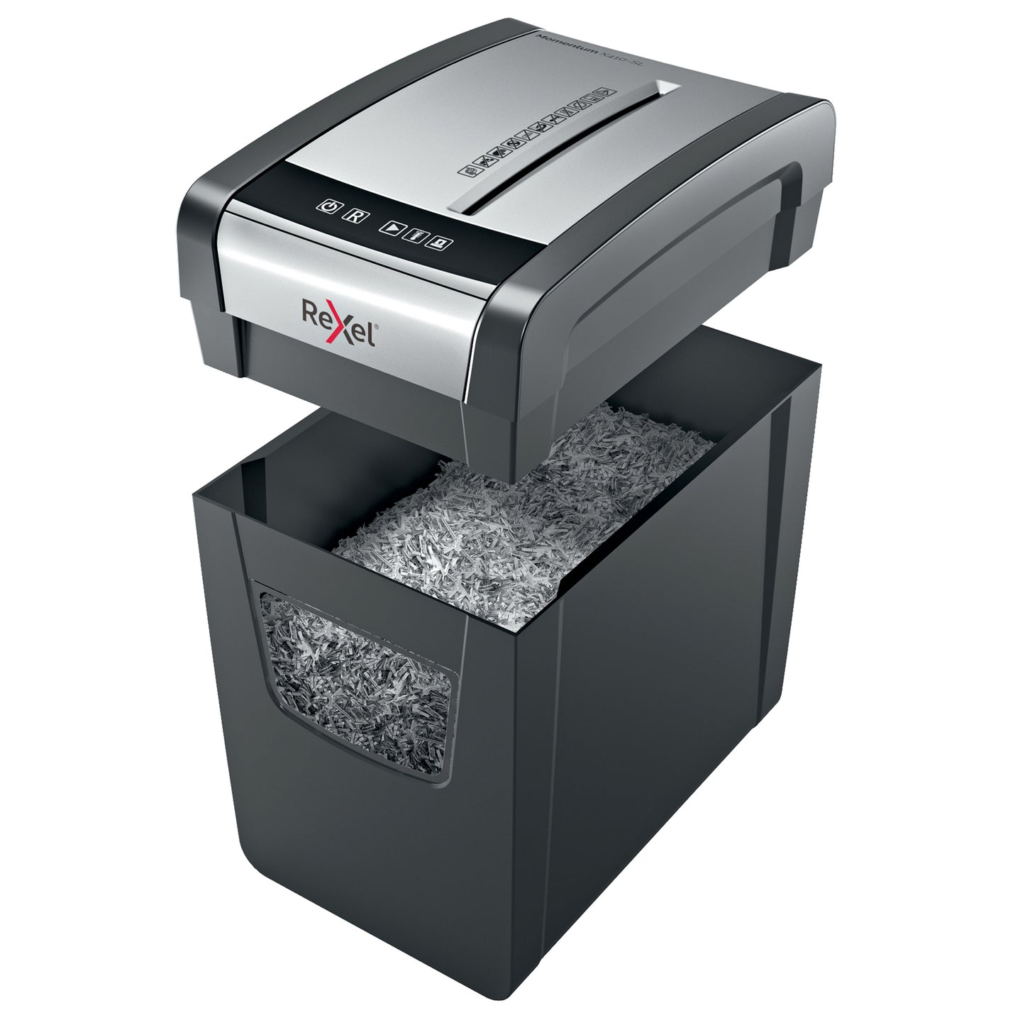 Distruggidocumenti Momentum X410 SL - taglio a frammenti 4x28 mm - Rexel