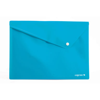 Busta con bottone - 33 x 24,5 cm - PP - colori assortiti - Colorosa - conf. 6 pezzi