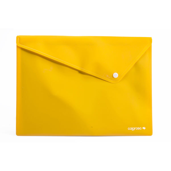 Busta con bottone - 33 x 24,5 cm - PP - colori assortiti - Colorosa - conf. 6 pezzi