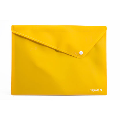Busta con bottone - 33 x 24,5 cm - PP - colori assortiti - Colorosa - conf. 6 pezzi