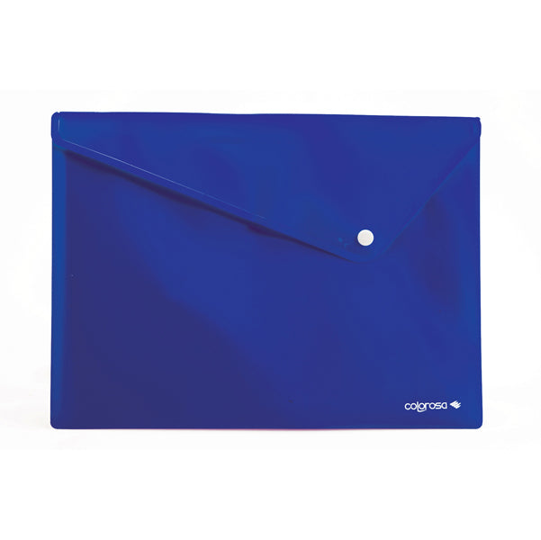 Busta con bottone - 33 x 24,5 cm - PP - colori assortiti - Colorosa - conf. 6 pezzi