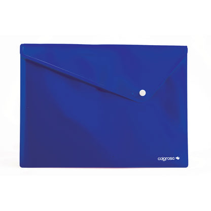 Busta con bottone - 33 x 24,5 cm - PP - colori assortiti - Colorosa - conf. 6 pezzi