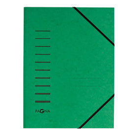 Cartella con elastico angolare - A4 - dorso variabile - cartoncino - verde - Pagna