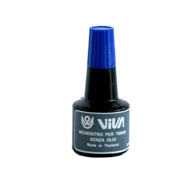 Inchiostro per cuscinetti - a base alcool - 30 gr - blu - Viva