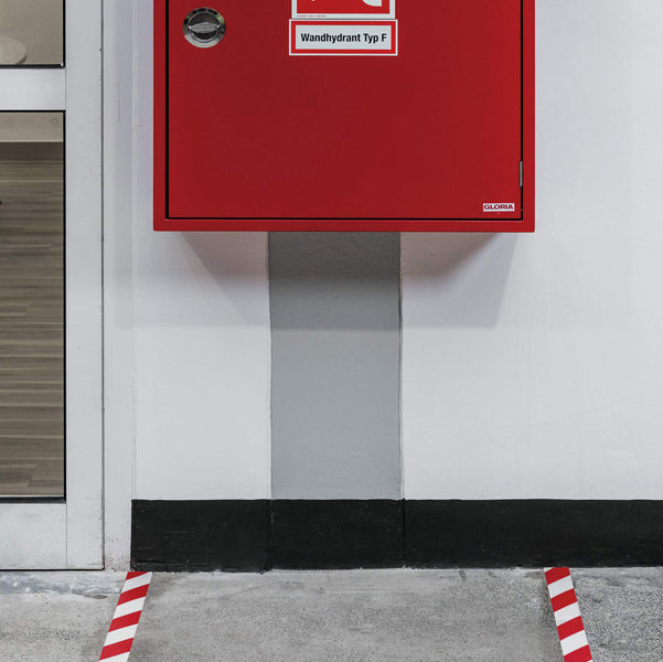 Nastro adesivo DURALINESTRONG 50/07 1726 - permanente - 5 cm x 30 m - rosso/bianco - Durable