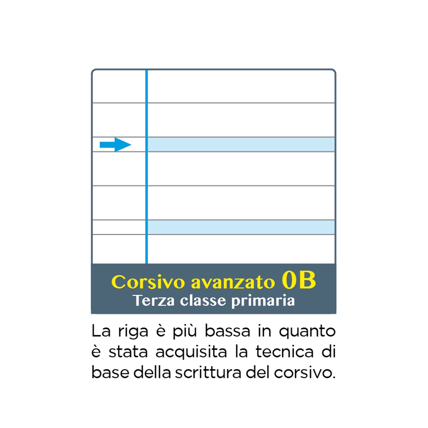 Maxiquaderno Linea Blu One Color - A4 - rigo di 3a - 18 + 1 fogli -100gr - Blasetti