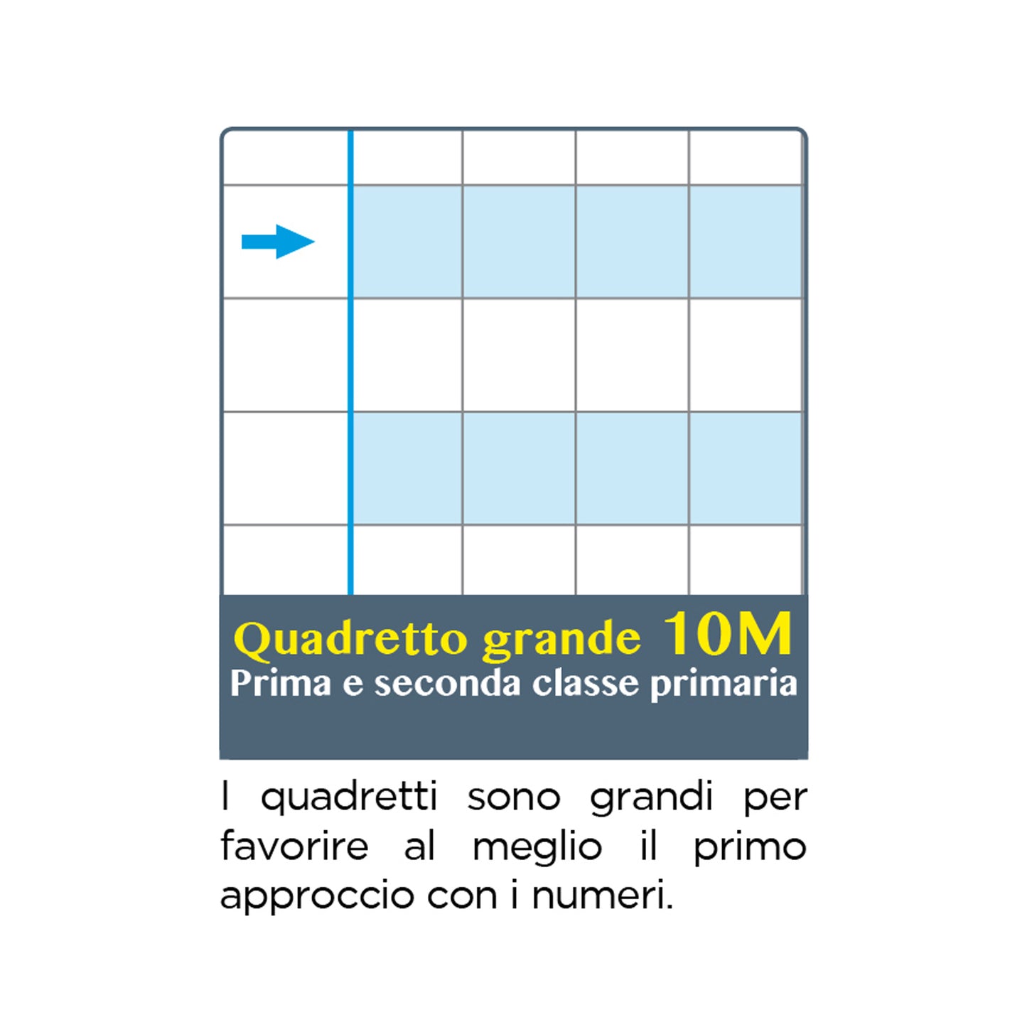 Maxiquaderno Linea Blu One Color - A4 - 10 mm - 18 + 1 fogli -100gr - Blasetti