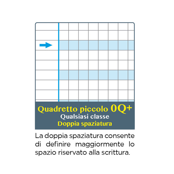 Maxiquaderno Linea Blu One Color - A4 - 5 mm+ - 18 + 1 fogli - 100gr - Blasetti