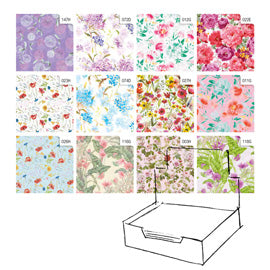 Carta regalo - raso - Fiori - 70 x 100 cm - Rex Sadoch - scatola 100 fogli