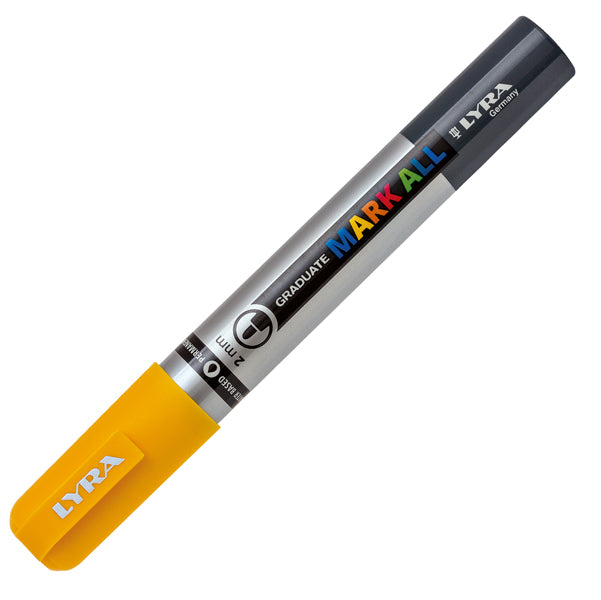 Marcatore a base d'acqua Graduate Mark All  - punta tonda 2mm - giallo - Lyra