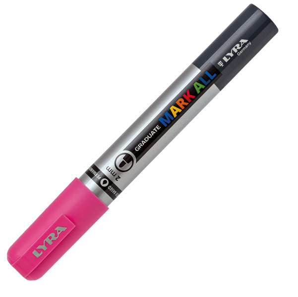Marcatore a base d'acqua Graduate Mark All  - punta tonda 2mm - rosa - Lyra