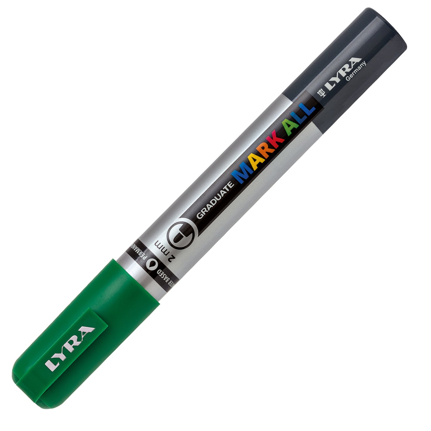 Marcatore a base d'acqua Graduate Mark All  - punta tonda 2mm - verde prato - Lyra
