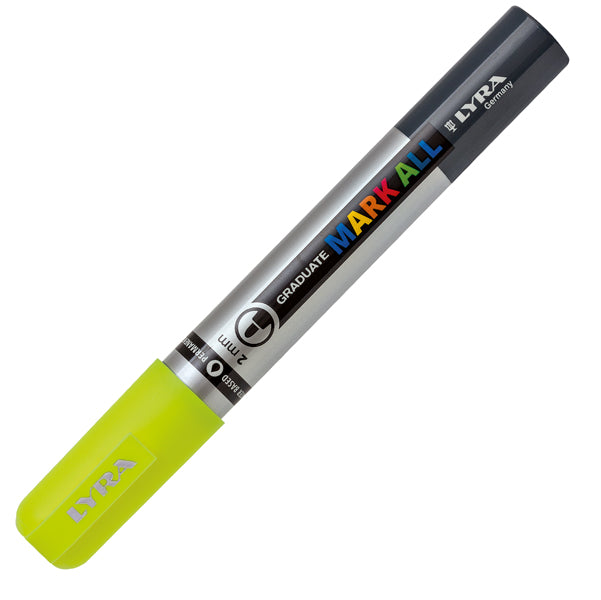 Marcatore a base d'acqua Graduate Mark All  - punta tonda 2mm - giallo fluo - Lyra