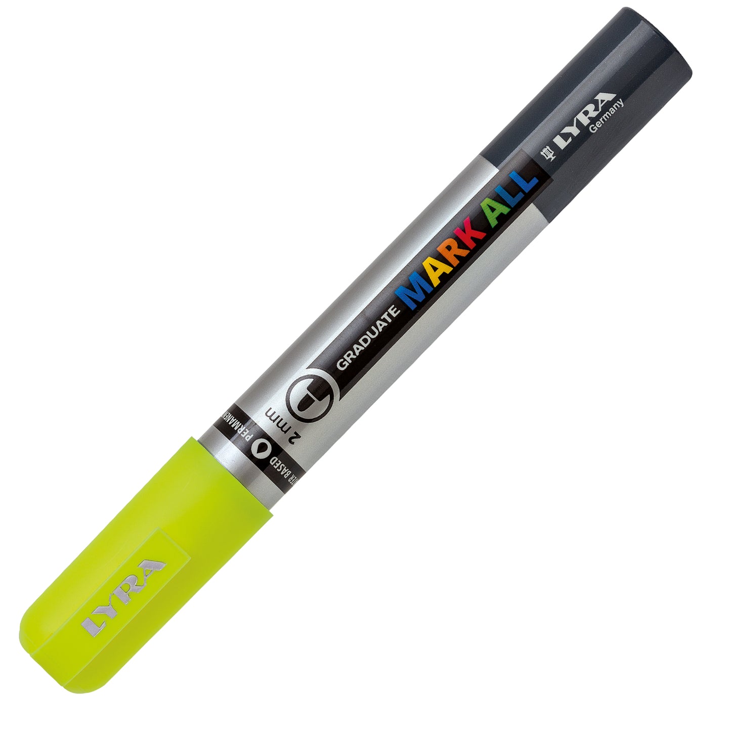 Marcatore a base d'acqua Graduate Mark All  - punta tonda 2mm - giallo fluo - Lyra