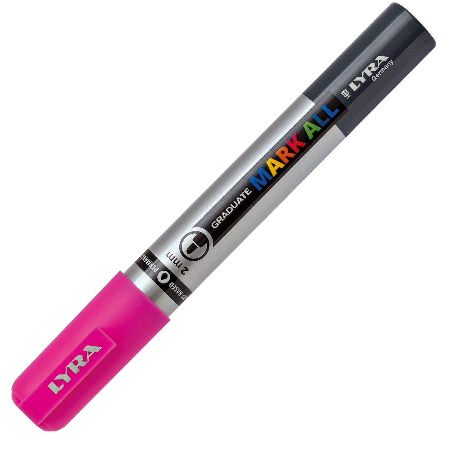Marcatore a base d'acqua Graduate Mark All  - punta tonda 2mm - rosa fluo - Lyra