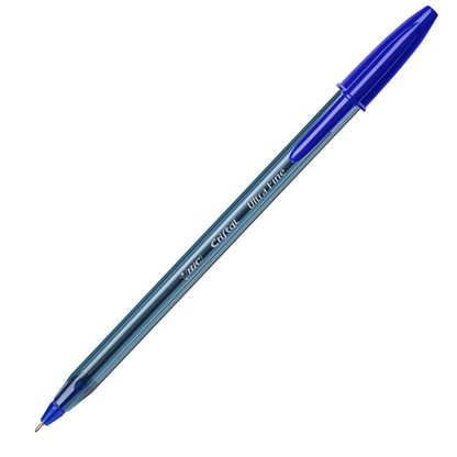Penna a sfera con cappuccio Cristal Exact - punta 0,7 mm - blu - Bic - scatola 20 pezzi
