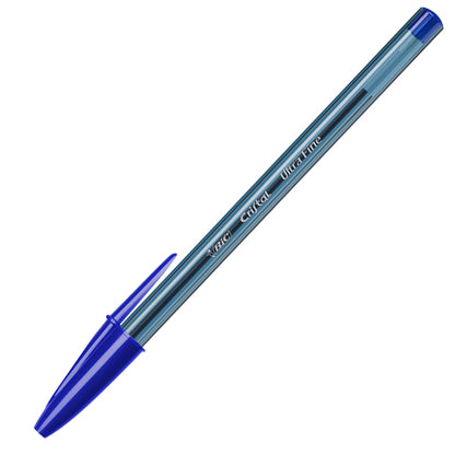 Penna a sfera con cappuccio Cristal Exact - punta 0,7 mm - blu - Bic - scatola 20 pezzi