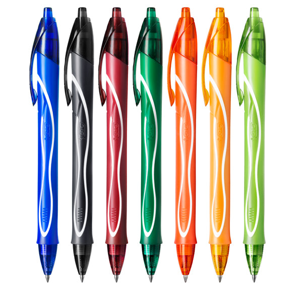 Penna gel scatto Geolocity Quick Dry - punta 0,7 mm - 10 colori assortiti - Bic - box 30 pezzi