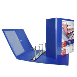 Raccoglitore personalizzabile Stelvio TI - 22 x 30 cm - 4 anelli a Q 100 mm - dorso 13 cm - blu - Sei Rota