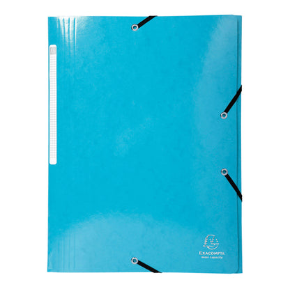 Cartella 3 lembi con elastico angolare Iderama - A4 - dorso 3,5cm - 10 colori assortiti - Exacompta