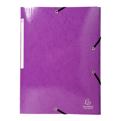 Cartella 3 lembi con elastico angolare Iderama - A4 - dorso 3,5cm - 10 colori assortiti - Exacompta