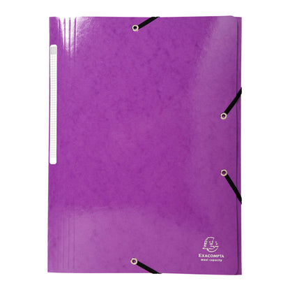 Cartella 3 lembi con elastico angolare Iderama - A4 - dorso 3,5cm - 10 colori assortiti - Exacompta
