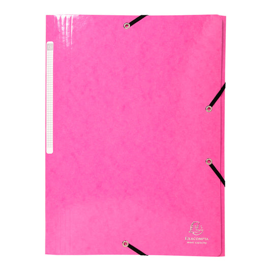 Cartella 3 lembi con elastico angolare Iderama - A4 - dorso 3,5cm - 10 colori assortiti - Exacompta