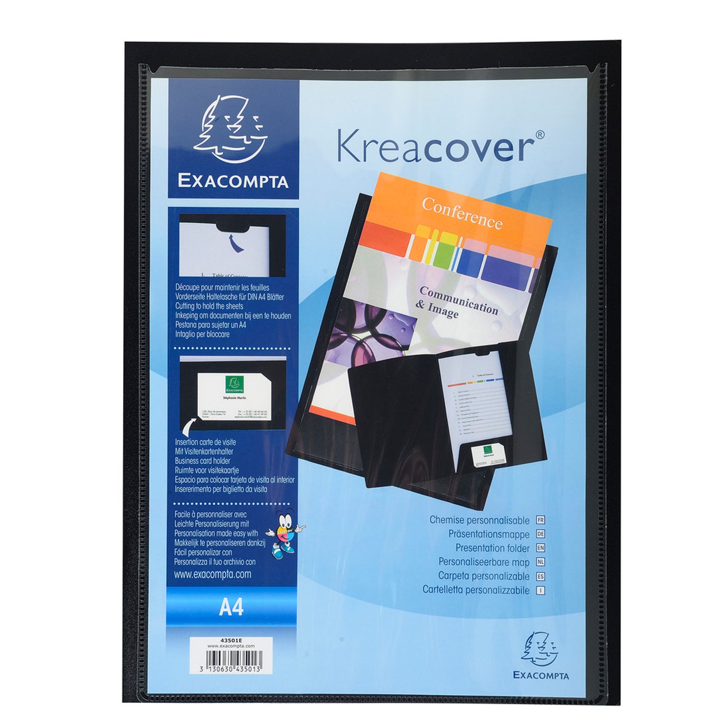 Cartella di presentazione con 2 alette Kreacover - A4 - PP - colori assortiti - Exacompta