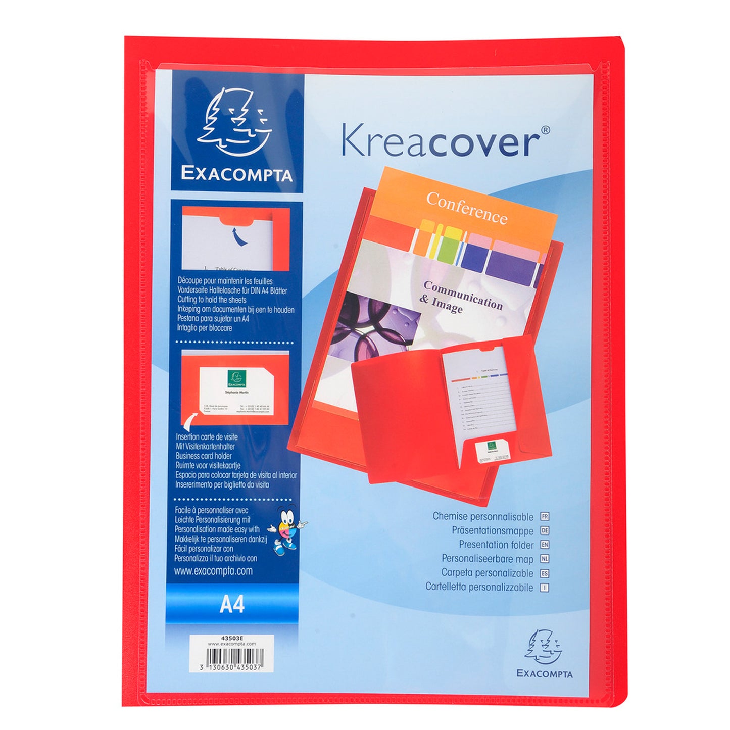 Cartella di presentazione con 2 alette Kreacover - A4 - PP - colori assortiti - Exacompta